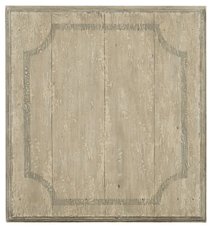 Hooker Furniture Ciao Bella Rectangular End Table With Distressed Flaky White Top, Black Base, Drawer & Turned Legs 5805-80113-80