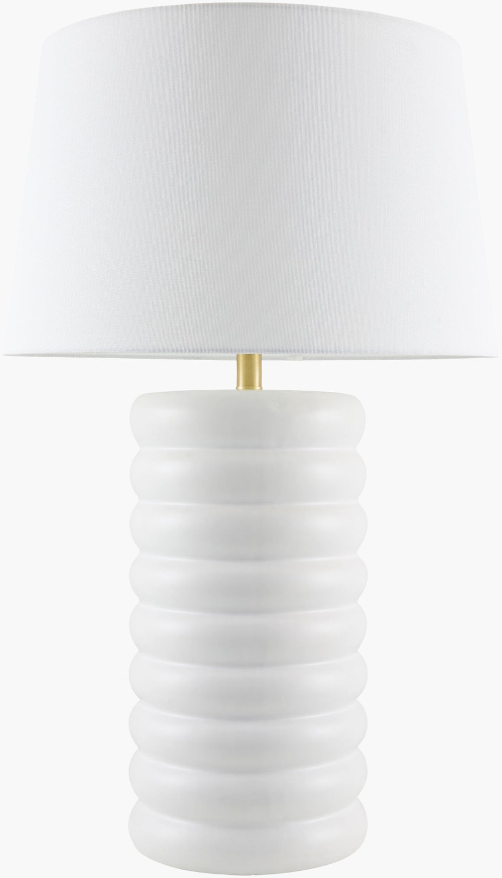 Surya Brienza Ceramic Table Lamp with Linen Shade for Bedside or Living Room Ambiance BZA-001