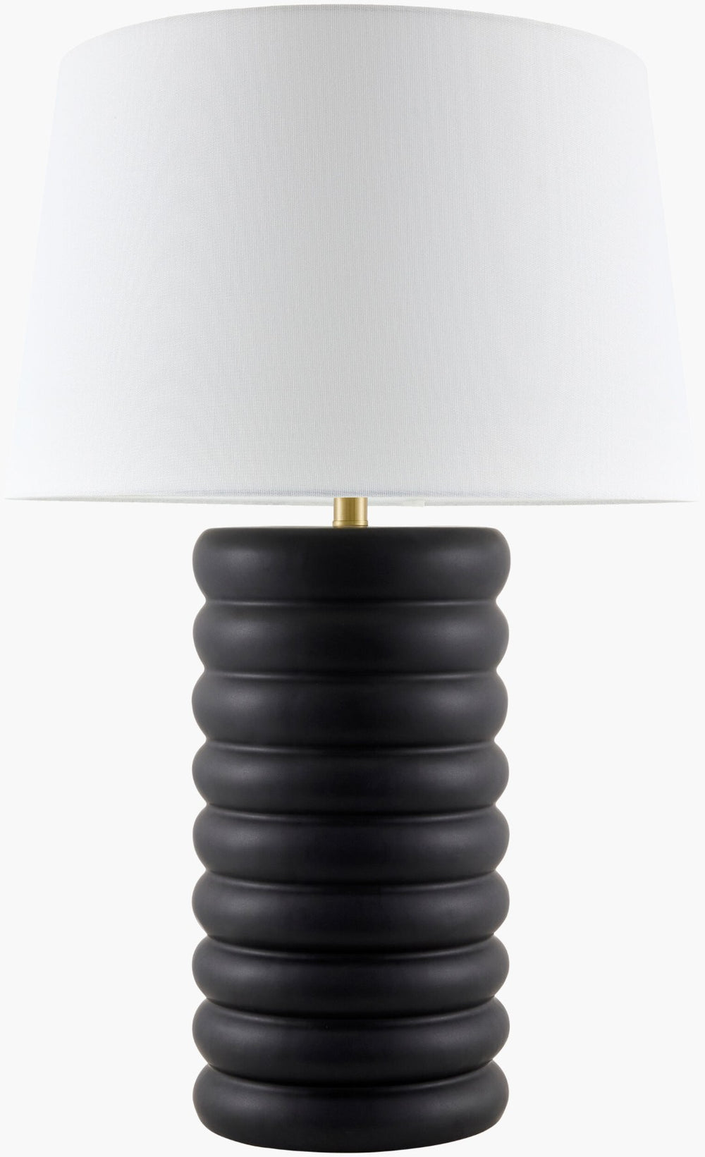 Surya Brienza Ceramic Table Lamp with Linen Shade for Bedroom or Living Room Decor BZA-002