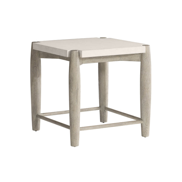 Bernhardt Bernhardt Ashbrook Side Table With Floating Scooped Top, Sandblasted Ash Base & Puzzle-Fit Legs 462111