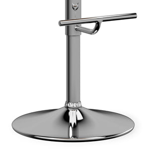 English Elm Amery Mid Century Modern Adjustable Swivel Bar Stool with Walnut Veneer Bentwood Frame & Gas Lift Dark Gray B136P158314