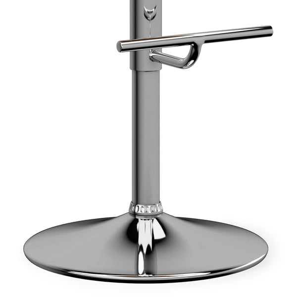 English Elm Amery Mid Century Modern Adjustable Swivel Bar Stool with Walnut Veneer Bentwood Frame & Gas Lift Dark Gray B136P158314