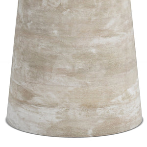 English Elm Robbie Sculptural Accent Table in Walnut Brown Solid Mango Hardwood, Hand-Finished, Rustic Contemporary Appeal White B136P158443