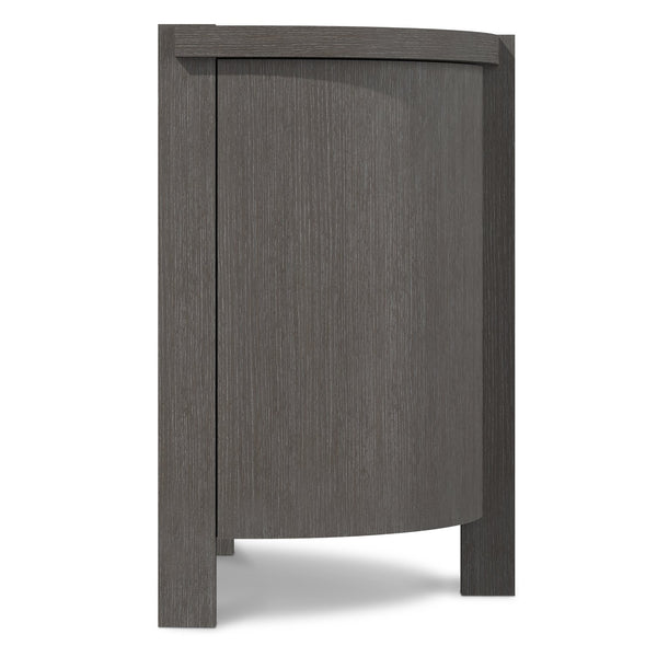 Bernhardt Bernhardt Prado Sideboard In Porcini Oak With Textured Graphite Doors, Soft-Close Storage & Sculptural Design 324131B