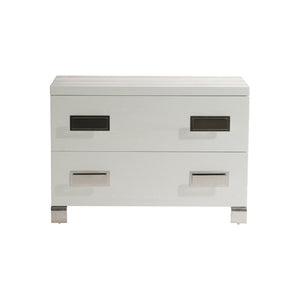 Bernhardt Bernhardt Coro Nightstand With Azucar Soft-Close Drawers, Stainless Accents & Built-In Usb Charging 316232