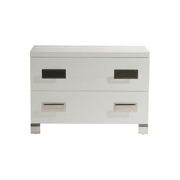 Bernhardt Bernhardt Coro Nightstand With Azucar Soft-Close Drawers, Stainless Accents & Built-In Usb Charging 316232