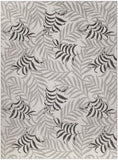 Nourison Garden Oasis GOA01 Machine Made Power-loomed Borderless Design Indoor/Outdoor Tropical Outdoor Rug Grey, Grey 100% Polypropylene 99446959232