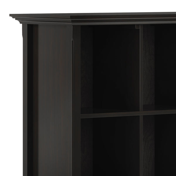 English Elm Amherst 12-Cube Storage Bookcase - Stylish Hickory Brown Solid Wood Organizer For Any Room B136P158349