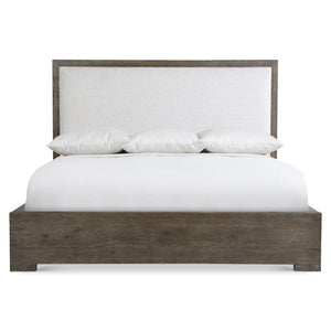Bernhardt Bernhardt Outline Panel Bed Queen — Wire-Brushed Oak Cassel Finish, Upholstered Headboard Comfort, Modern Design K2215
