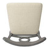 Homelegance By Top-Line Juliette Napoleon Back Wood Swivel Bar Stool Grey Rubberwood