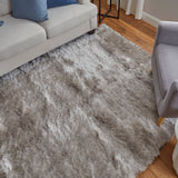 Feizy Rugs Indochine Plush Hand-tufted Polyester Shag Rug - Luxurious High Pile For Contemporary Spaces Gray,Silver Polyester 4944550fpla000e04