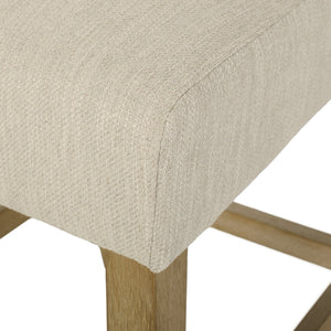 English Elm Christopher Knight Home® - Contemporary Button-Tufted Fabric Counter Stools Set of 2 with Espresso Legs, Waffle Stitch Comfort Beige 71254.00BGE