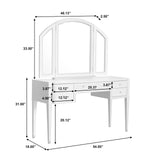 Zoey Vanity Tri-Fold Mirror Silver P344135 Pulaski Furniture