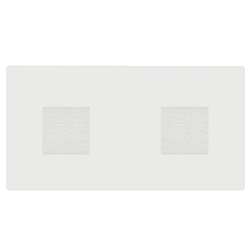 Bernhardt Bernhardt Arctic Sculptural Rectangular Dining Table With Tempered Glass Top And Acrylic Ice Pedestals K1329