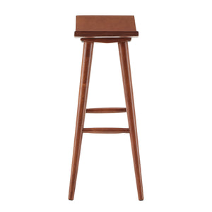 Homelegance By Top-Line Darvell Solid Wood 24" Counter Stool (Set of 2) Oak Rubberwood