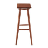 Homelegance By Top-Line Darvell Solid Wood 24" Counter Stool (Set of 2) Oak Rubberwood