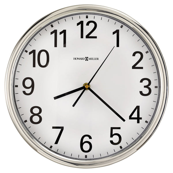 Hekman Furniture 625561 Hamilton Wall Clock - Elegant 12-inch Silver Tone Design With Easy-to-read Arabic Numerals  Hamilton Wall Clock 625561