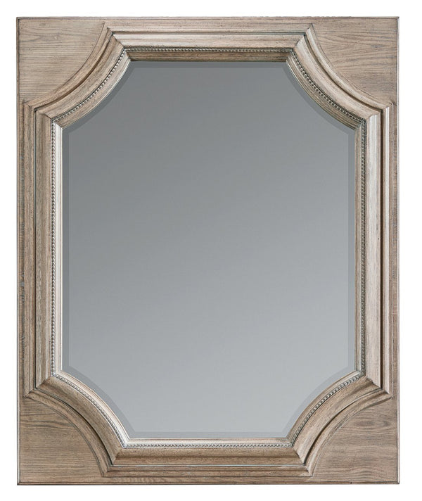 A.R.T. Furniture Arch Searles Mirror - New Traditional Design With Beveled Glass, Versatile Hanging Options & Supports Brown, Gray Parrawood Solids,Cathedral Elm Veneers,Glass 233120-2802