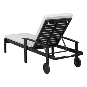 English Elm Set of 3 Solid Acacia Outdoor Chaise Lounges with Adjustable Backrest and Side Table N769P363844B_2_N769P248112B