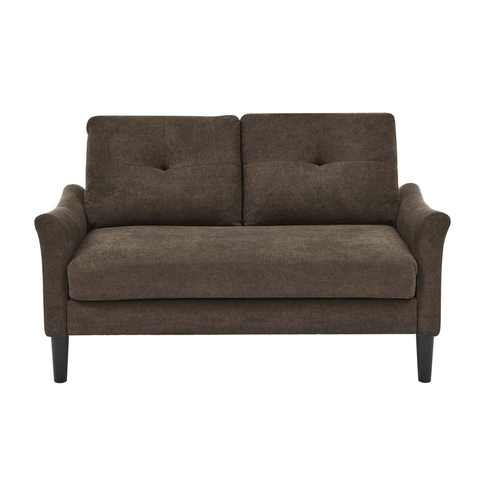 English Elm Tufted Button Back Loveseat with Tall Legs Mid Century Style for Living Spaces B2748P493721