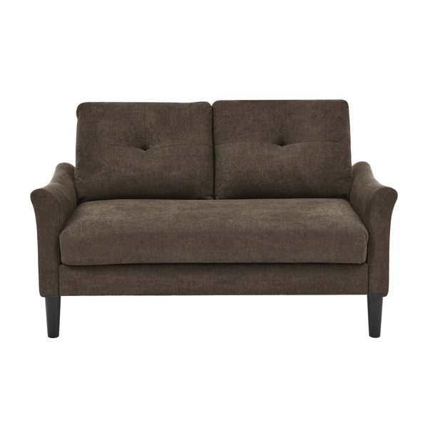English Elm Tufted Button Back Loveseat with Tall Legs Mid Century Style for Living Spaces B2748P493721