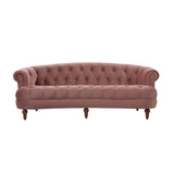 English Elm La Rosa Victorian Chesterfield Tufted Sofa, Ash Rose Pink Velvet