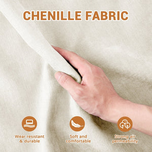 English Elm Two-Seater Sofa Set In Elegant Chenille Fabric With Ottoman & Lumbar Pillows For Modern Living Spaces W714S01194-GIGA