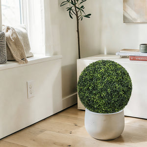 English Elm 18.5in Faux Boxwood Spheres Uv Resistant Outdoor Garden Entryway Topiary Set of 2 W2945P460785