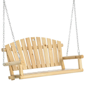 English Elm Outsunny 2-Seater Porch Swing - Durable Hanging Bench With Adjustable Chains For Decks & Patios W2225P217701-GIGA