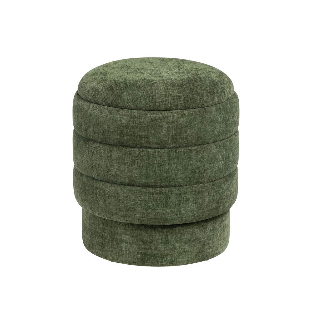 Crestview Collection Modern Storage Ottoman - Stylish Chenille Furniture For Living Room, Bedroom & Entryway Organization Green Mdf Evfzr3996dgrn