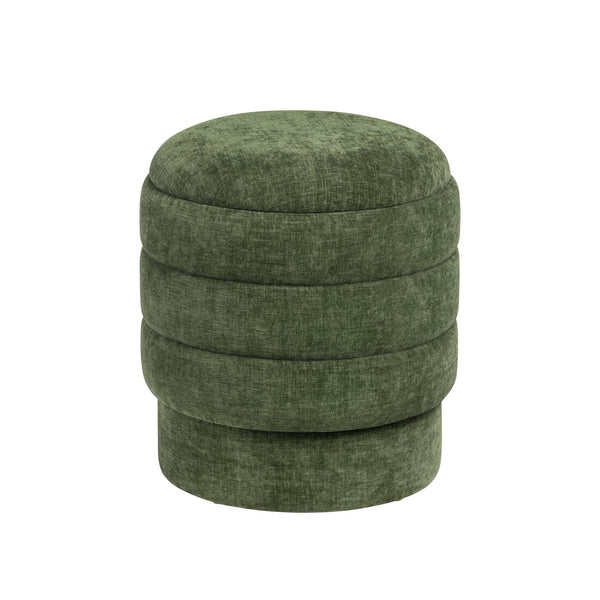 Crestview Collection Modern Storage Ottoman - Stylish Chenille Furniture For Living Room, Bedroom & Entryway Organization Green Mdf Evfzr3996dgrn