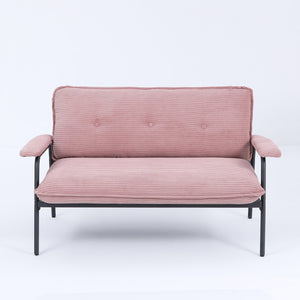 English Elm The 53-inch sofa with durable metal frame and sponge cushions, space-saving American-style comfort for studio living Pink W3371P309474