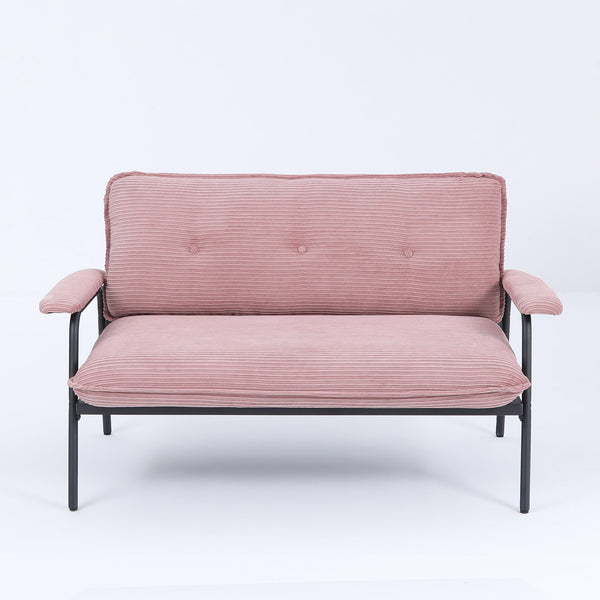English Elm The 53-inch sofa with durable metal frame and sponge cushions, space-saving American-style comfort for studio living Pink W3371P309474