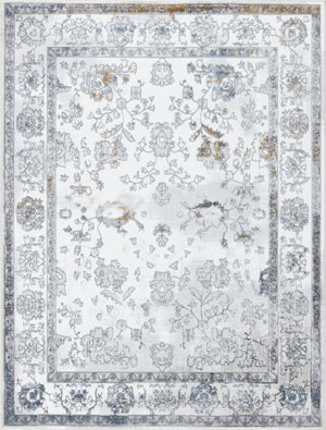 English Elm Legacy Multi 7 Ft. 10 In. X 9 Ft. 10 In. Stain-Resistant Area Rug - Soft Grey, Durable & Stylish B186P181137