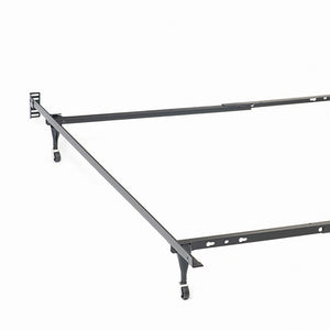 English Elm Julian Heavy Gauge Steel Adjustable Bed Frame Matte Black Low Profile Modern B062P466882