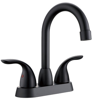 English Elm Bathroom Widespread Two Handle Faucet with Supply Lines and Pop up Drain Included Matt Black B2724P499386
