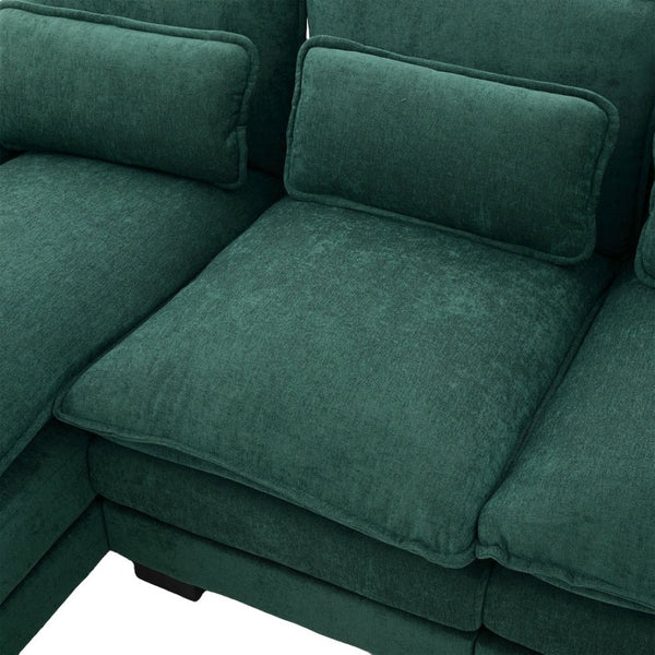 English Elm United We Win U Shaped Cloud Couch - 110" Modular Sectional Sofa With Memory Foam & Storage Pockets W1568S00216-GIGA