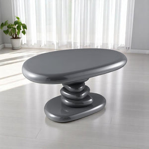 English Elm Charlene Lacquered Mdf End Table with Slim Metal Base for Modern Living Spaces B2726P415855
