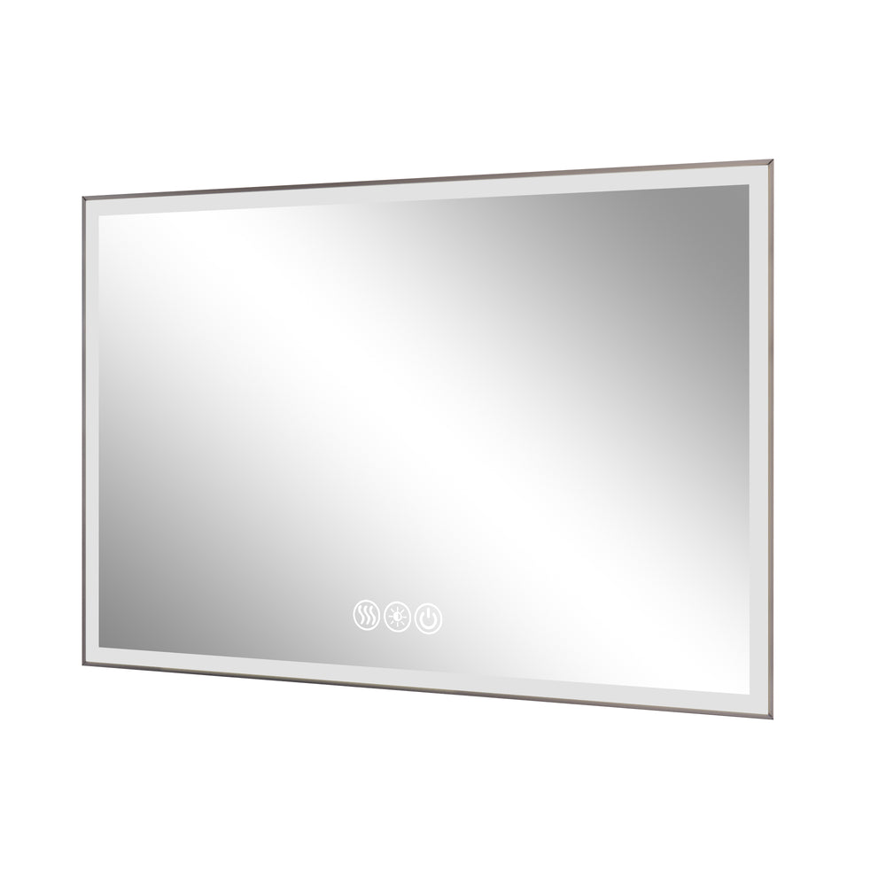 English Elm 48*32In Led Framed Bathroom Vanity Mirror - Anti-Fog, Adjustable Lighting, Durable & Stylish Design W2709P268900