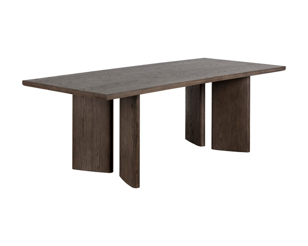 Sunpan Giulietta Dining Table - Stylish Mid-Century Design with Unique Angular Legs and Natural Wood Character Rectangular - 90.5W x 39.5D x 30.25H