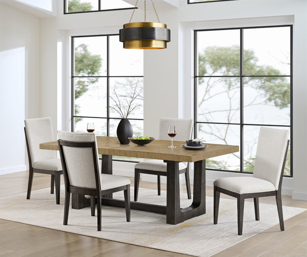 English Elm Wallace & Bay - Caramel Dining Table: Stylish Trestle Design With Rich Wood Finish, Perfect For Family Meals & Entertaining B361P406178-GIGA