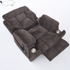 English Elm Old Age Electric Lift Recliner - Plush Velvet Chair With Dual Motors, Massage, Heat & 180° Recline W547S00052