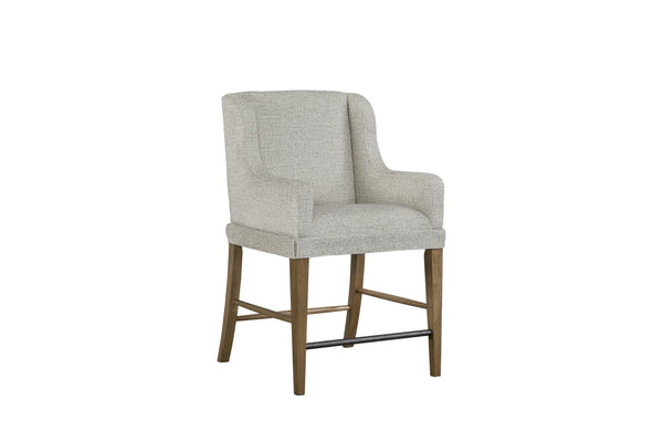 English Elm Upholstered Chair with Hickory Veneer Cashew Finish, Polyester Fabric Comfort, Stylish Backrest Almond 35.5 L x 26.25 W x 29 H B2699P383852