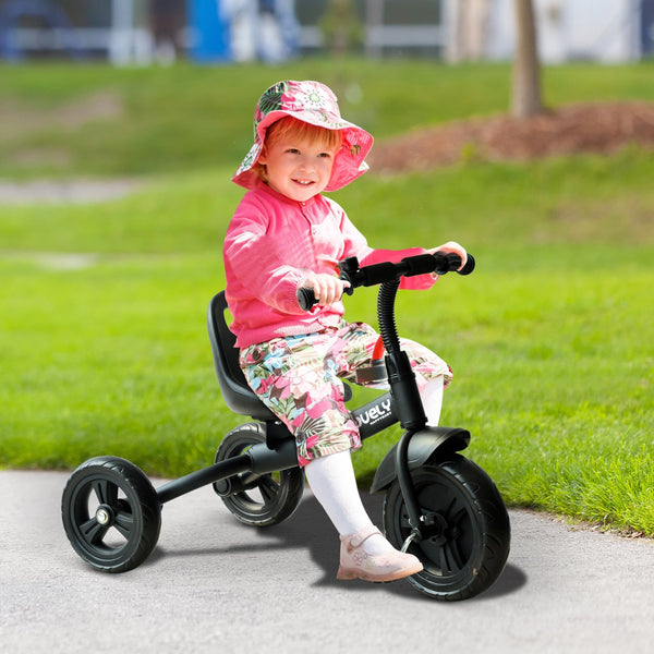 English Elm Qaba Steel Frame Kids Tricycle with Bell Eva Wheels and Ergonomic Seat for Indoor Outdoor W2225P200413