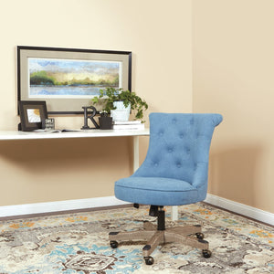 OSP Home Furnishings Hannah Tufted Office Chair Sky