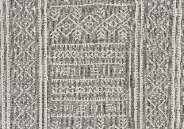 English Elm Upendo Pattern Fabric Ottoman with Casters, Tufted Round Accent Seat, D30 Foam, Wooden Frame Elegance B2726P253208