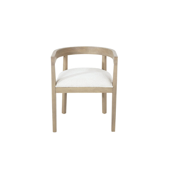 English Elm Dining Arm Chairs Set of 2 Upholstered Tub Style Rubberwood Mid-century Modern Seating N771P388967A