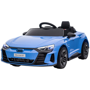 English Elm Aosom Licensed Audi 12v Electric Ride on Toy Car with Remote Suspension and Lights Blue W2225P229676