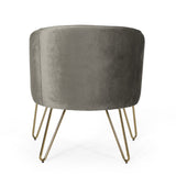 Christopher Knight Home® - Noble House - Grelton Modern Glam Velvet Club Chair with Hairpin Legs