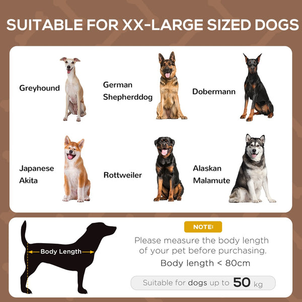 English Elm Pawhut Elevated Dog Bed With Uv Canopy Shade - Portable Outdoor Cot For Large Dogs, 48" Coffee W2225P217559-GIGA